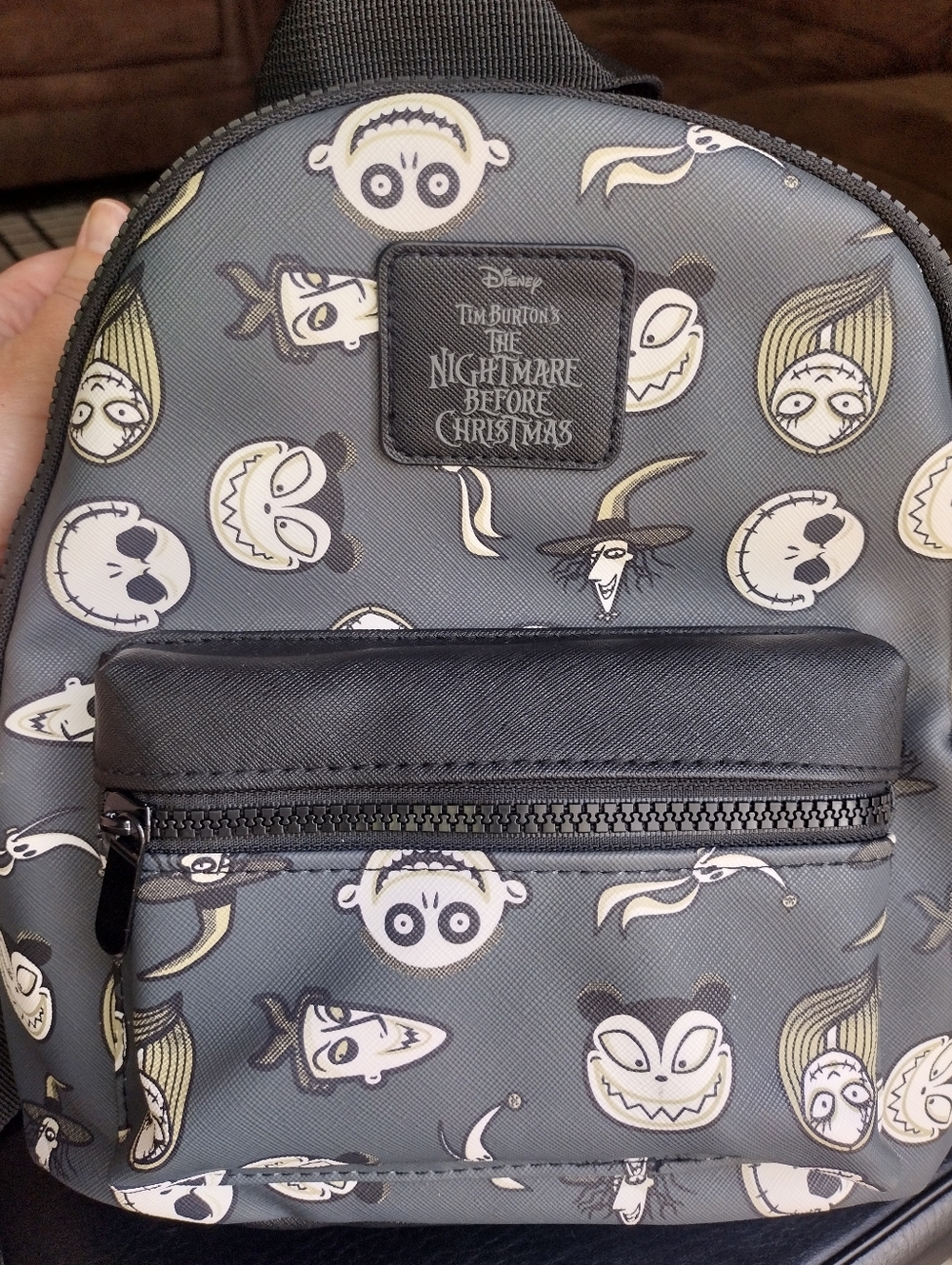 The Nightmare Before Christmas Bioworld Mini Backpack Black White Gray